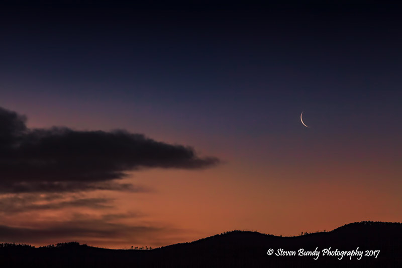 Crescent Moon Sunrise – Taos, New Mexico – 2017